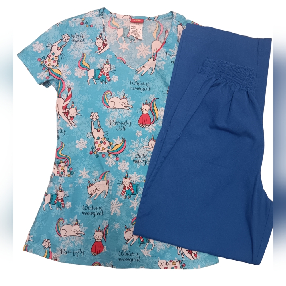 Party cat scrub set